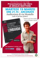 Arconate - Ersilio Mattioni presenta il suo primo libro, la locandina