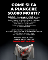 Sociale - Lenzuola per Gaza, locandina maggio 2025