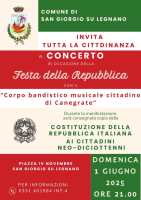 volantino del concerto organizzato in occasione della Festa della Repubblica