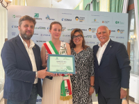 Il Sindaco Colombo e gli assessori Lonati e Gambadoro ritirano il premio 