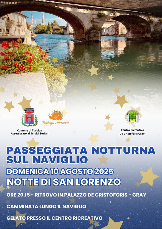 Turbigo / Eventi - 'Passeggiata notturna sul Naviglio'