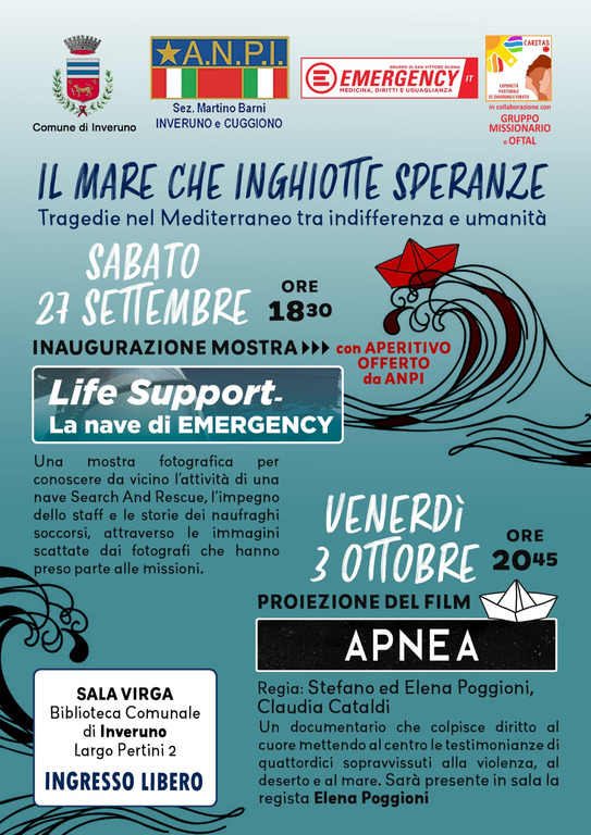 Inveruno - "Il mare che inghiotte speranze", la locandina 2025