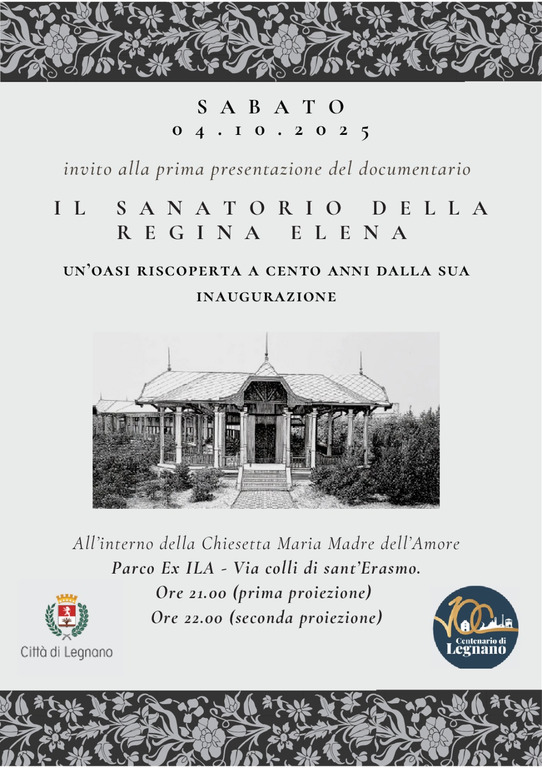 Legnano - Iniziative Parco Ex ILA, la locandina Legnano - Iniziative Parco Ex ILA, la locandina