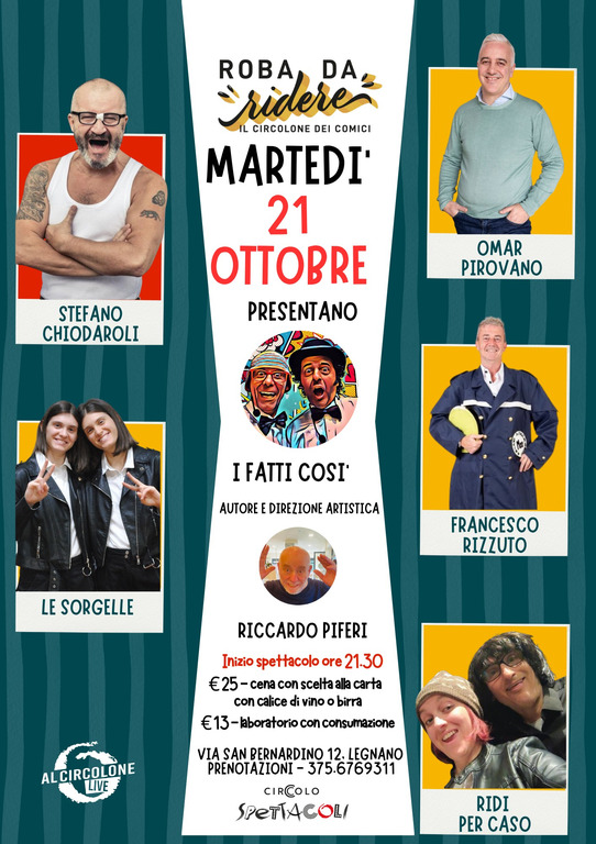 Legnano - Programma Circolone 21 ottobre 2025