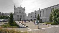 Cuggiono - Progetto nuova piazza, un rendering