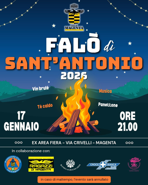 Magenta - Falò di Sant'Antonio, locandina 2026