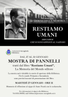 Vanzaghello - "Restiamo umani", la locandina della mostra