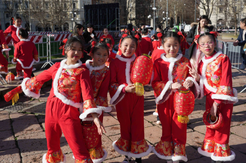 Milano - Figuranti per il Capodanno Cinese 2025 Milano - Figuranti per il Capodanno Cinese 2025