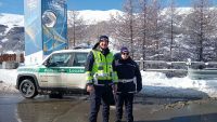 Abbiategrasso - Agenti della Polizia locale impegnati a Livigno