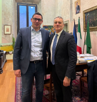 Castano - Il sindaco Colombo e il presidente Rota 