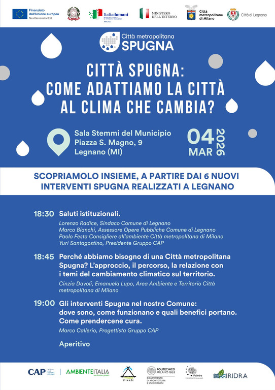 Legnano - Incontro 'Progetto Spugna', 4 marzo 2026 Legnano - Incontro 'Progetto Spugna', 4 marzo 2026