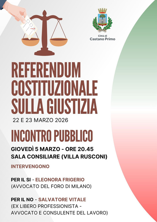 Castano - Referendum giustizia: incontro pubblico 