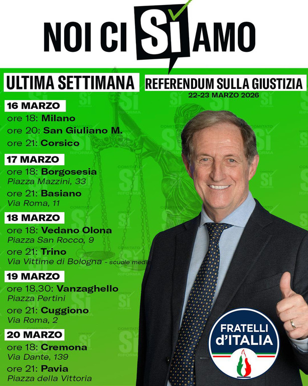 Politica - Incontri di Mario Mantovani prima del referendum