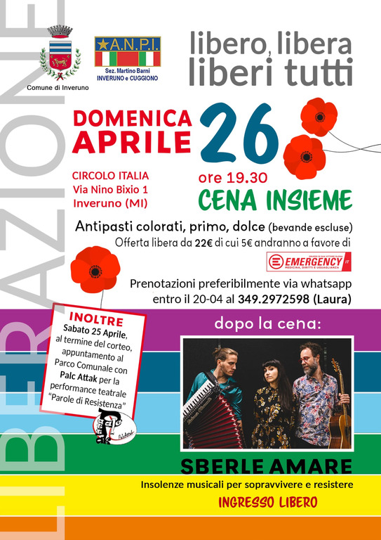 Inveruno - Libertà, memoria e diritti 2026, la locandina