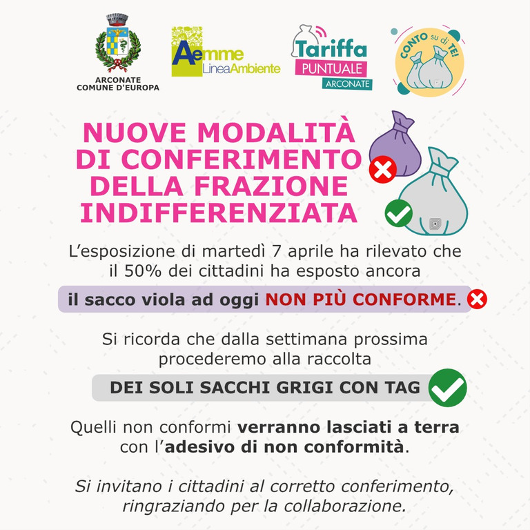 Arconate - Cambia la raccolta rifiuti Arconate - Cambia la raccolta rifiuti