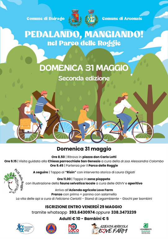 Dairago - Pedalando e mangiando, la locandina 2026 Dairago - Pedalando e mangiando, la locandina 2026