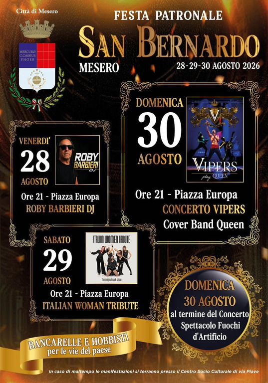 Mesero - Festa di San Bernardo 2026, la locandina