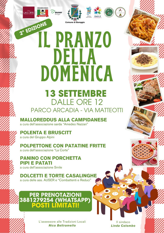 Bareggio - Pranzo della Domenica 2026, la locandina Bareggio - Pranzo della Domenica 2026, la locandina