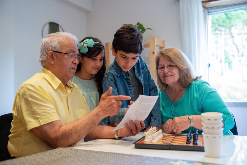 Generica - Nonni che giocano con i nipoti Generica - Nonni che giocano con i nipoti